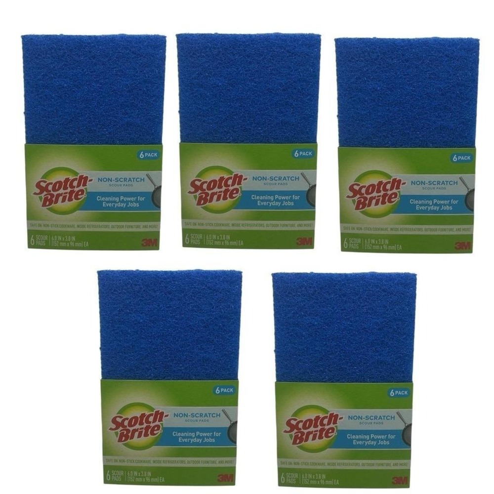 Scotch-Brite - Non-Scratch Scour Pads (5 Pack) - Everyday Cleaning